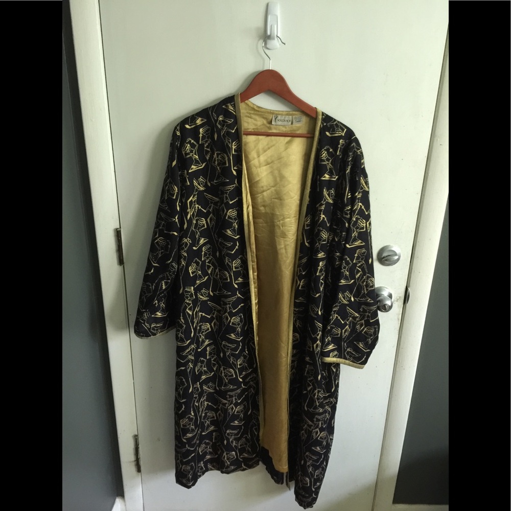 Vintage African print duster/kimono large - Picture 1 of 9
